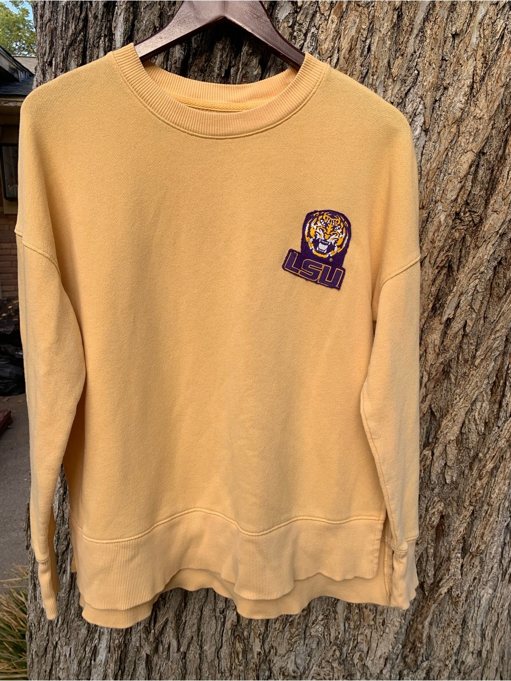 Time and Tru LSU Tiger Crewneck - Gold and Purple